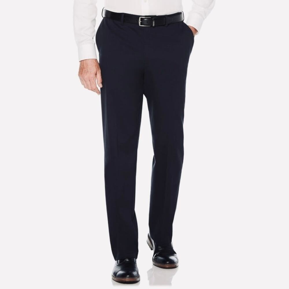 Savane Black Men's Dress Pants - Straight Leg. 32Wx32L.